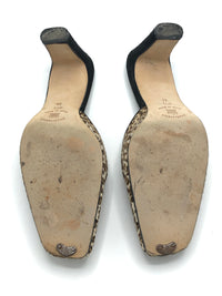 Vintage 90s Leopard Print Calf Hair Shoes