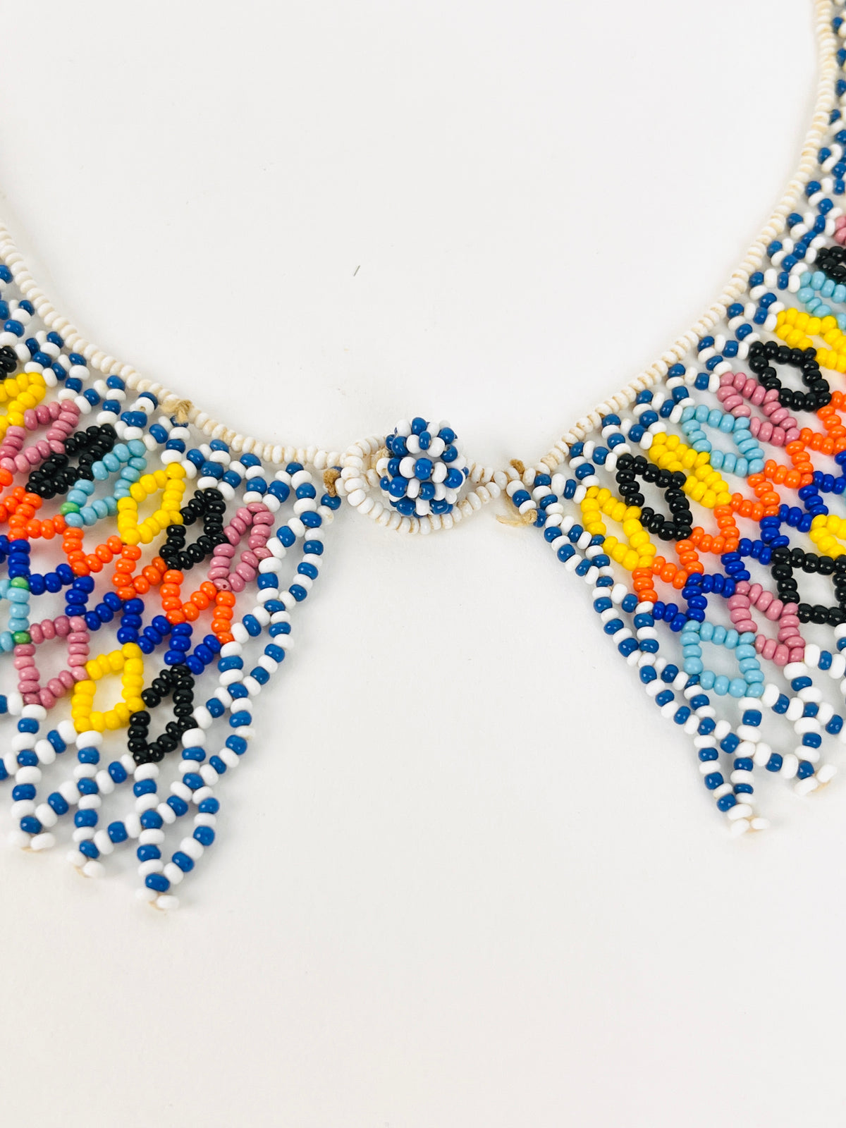 Vintage African Beaded Collar Necklace