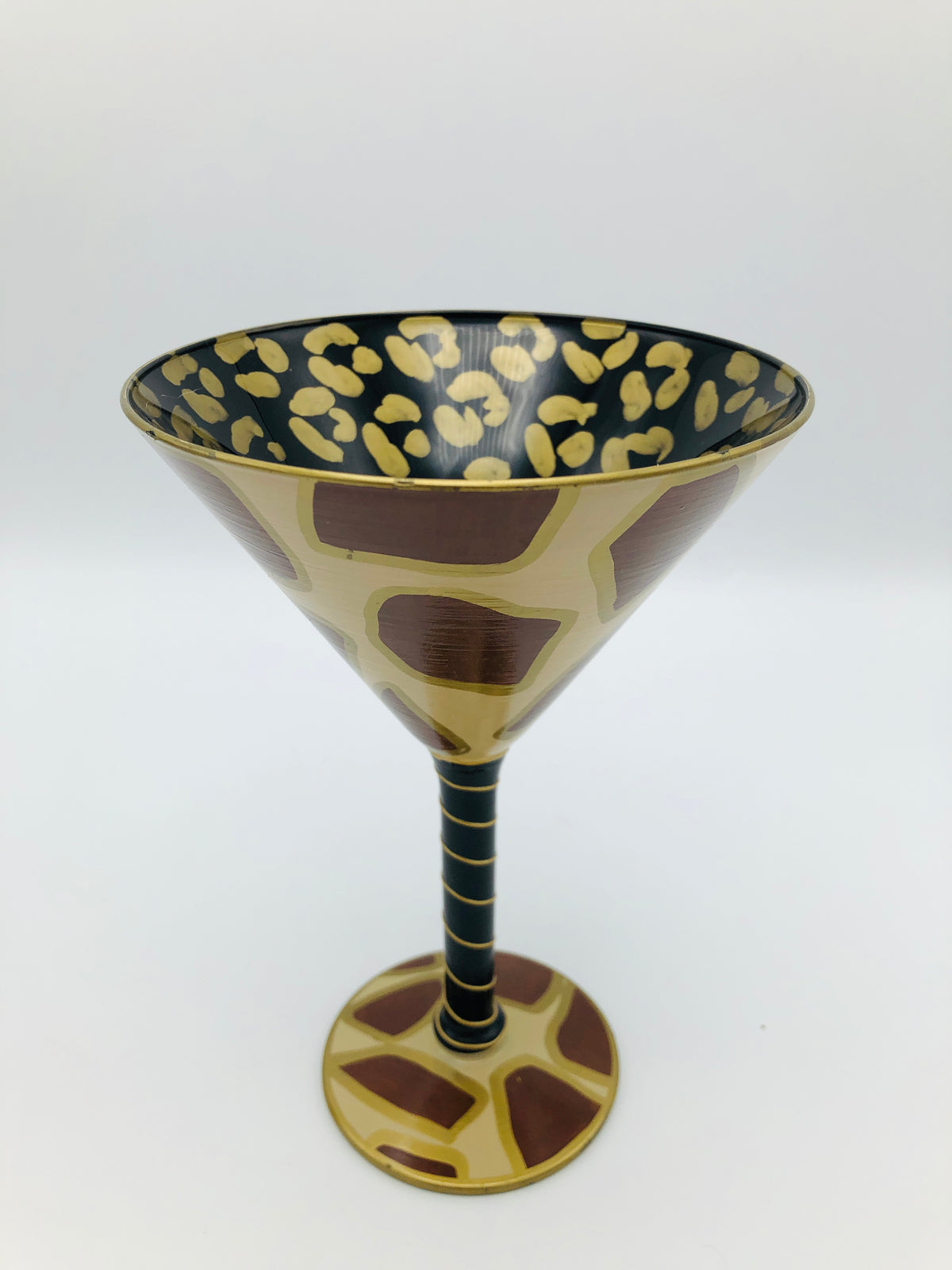 Hand-Painted Animal Print Glasses