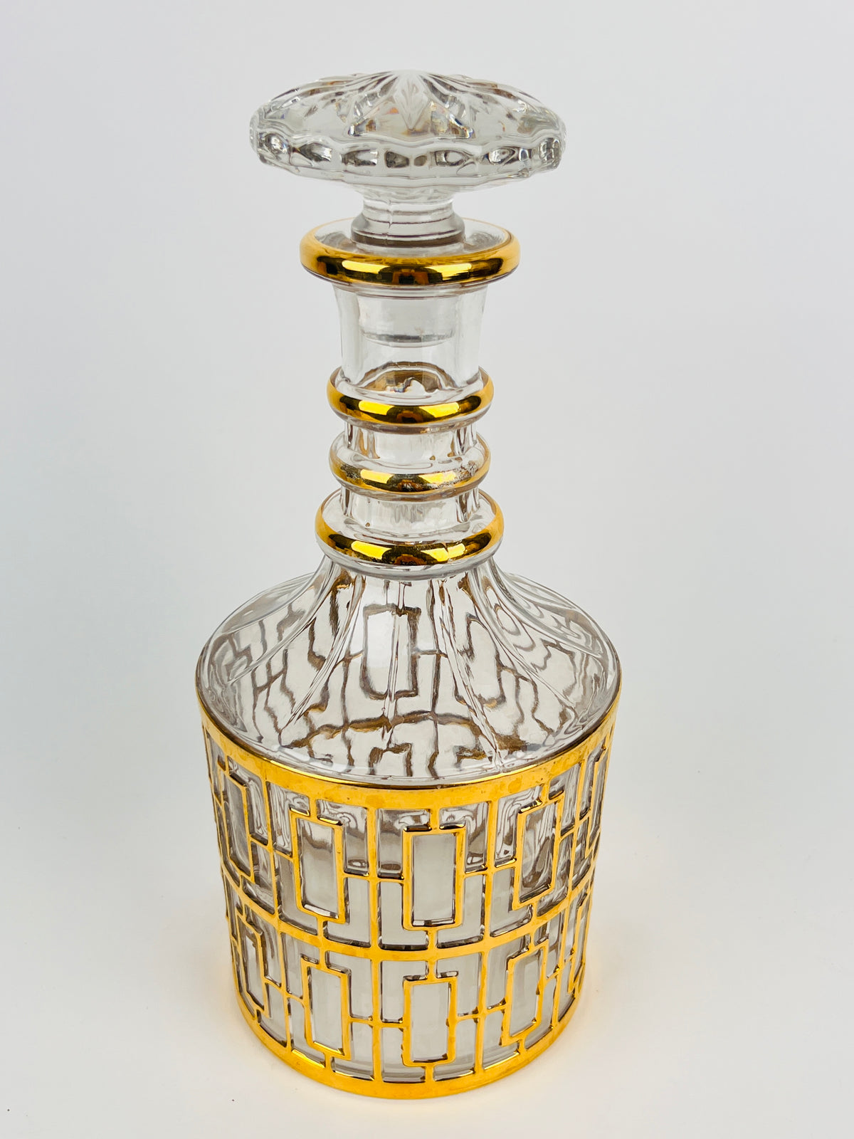 Hollywood Regency Shoji Trellis Decanter