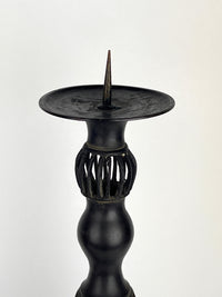 1940s Japanese Bronze Candle Holders, Showa Period
