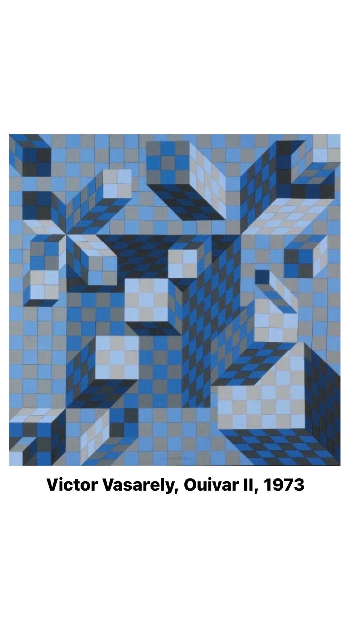 Vintage Op Art Needlepoint in the Style of Vasarely