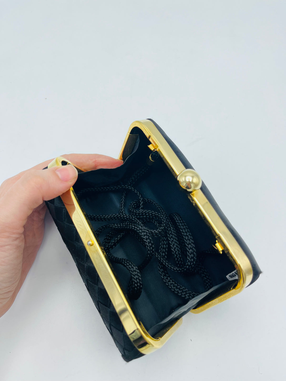 Vintage 80s Woven Satin Mini-Purse