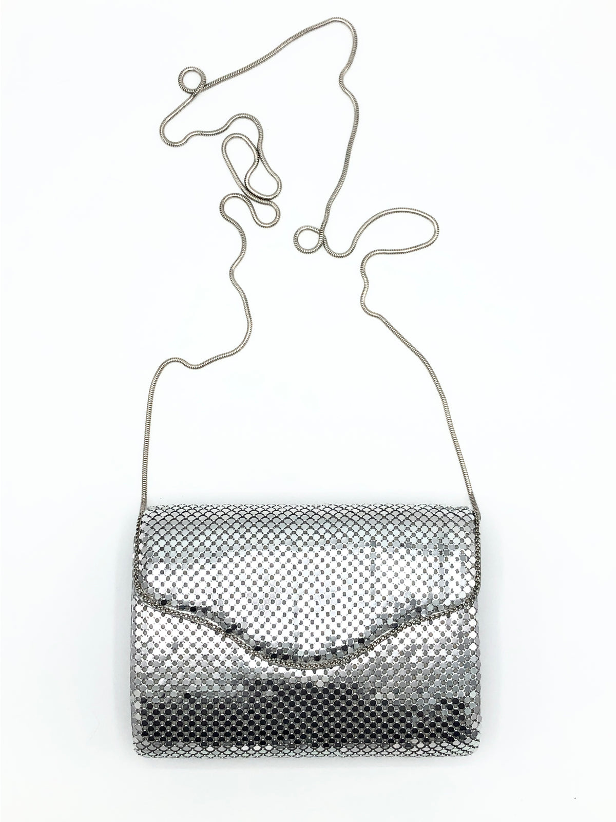 Vintage Silver Metal Mesh Purse