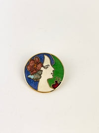 60s Vintage Lady Brooch