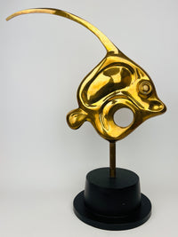 Vintage 1970s Brass Fish Sculpture