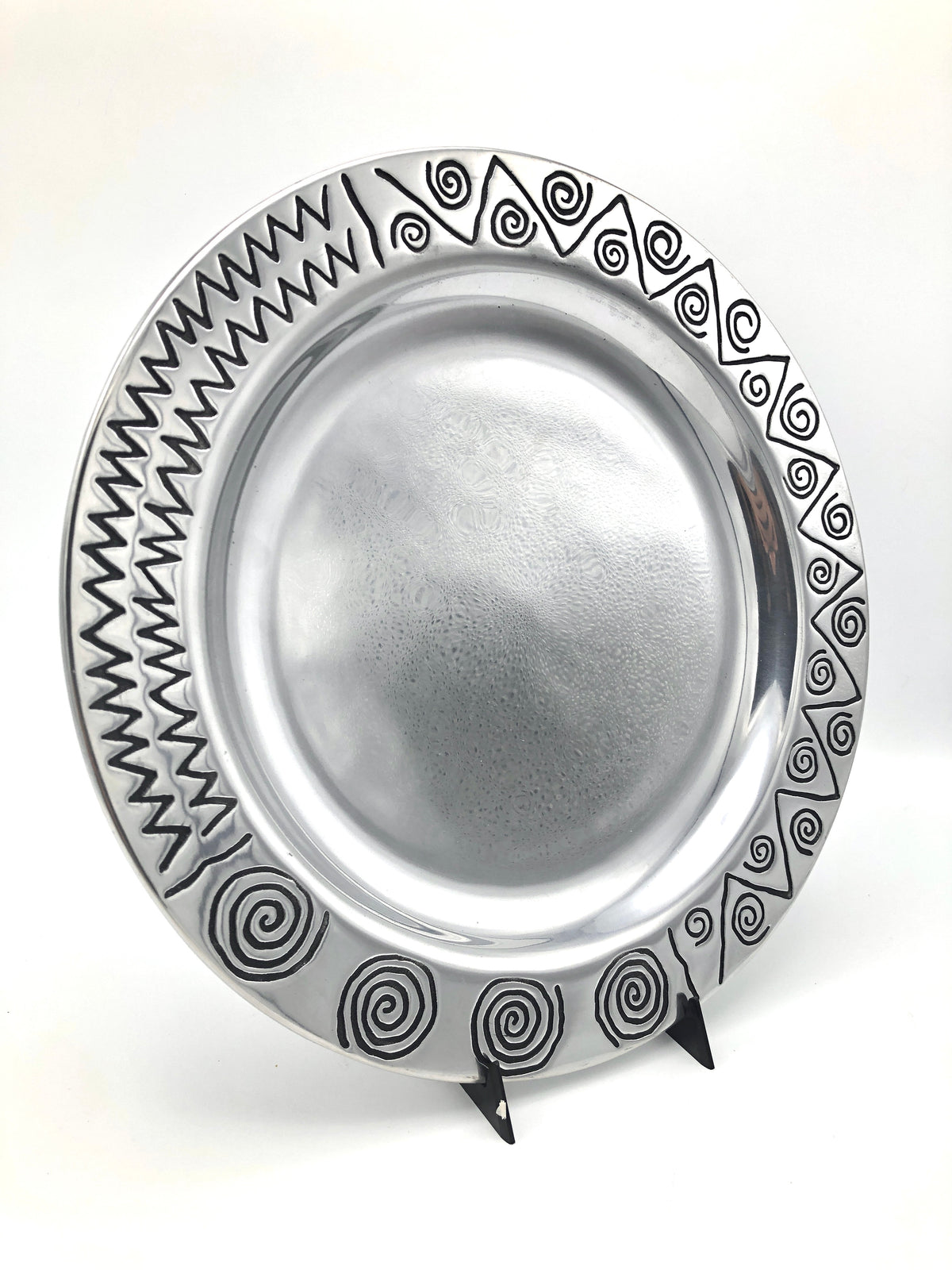 Postmodern Pewter Platter