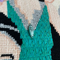 Vintage Needlepoint Party Scene