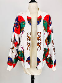 Vintage Satin Bomber Jacket