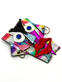 Vintage 90s Handmade Face Pin