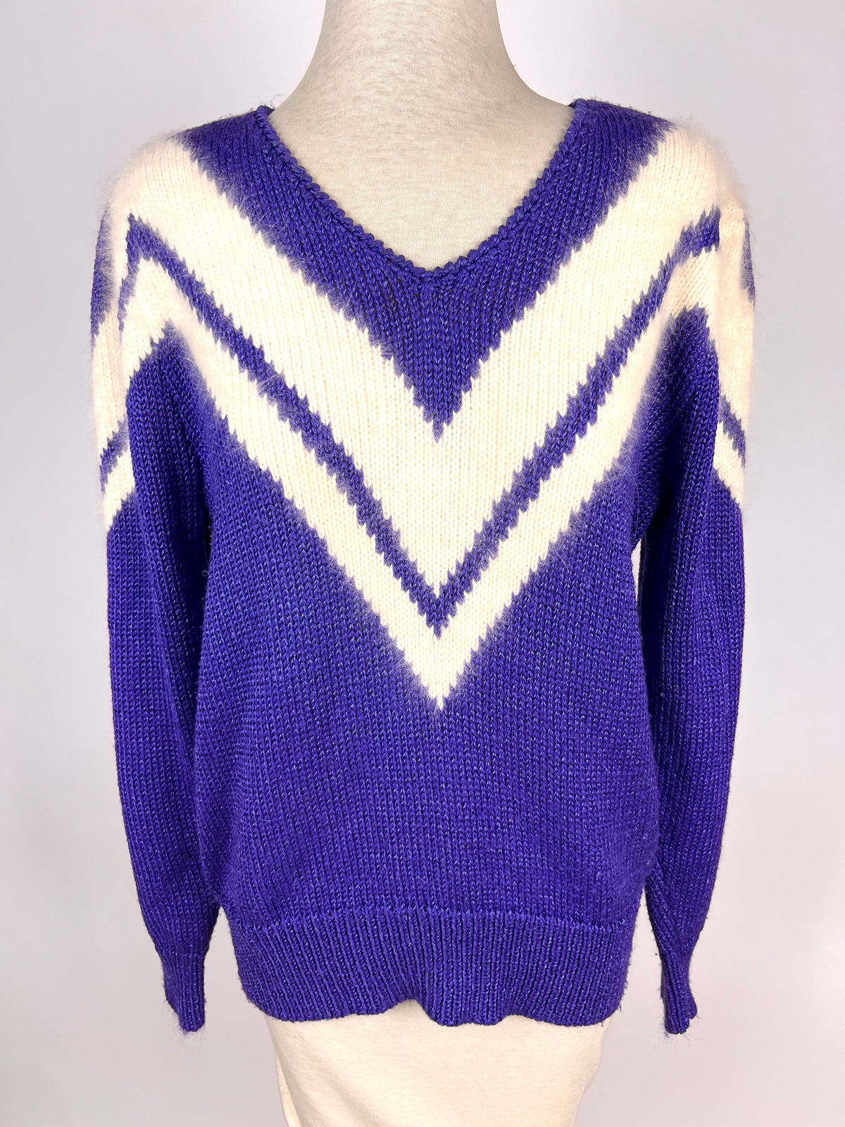 Vintage Purple V Sweater