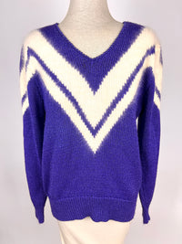 Vintage Purple V Sweater
