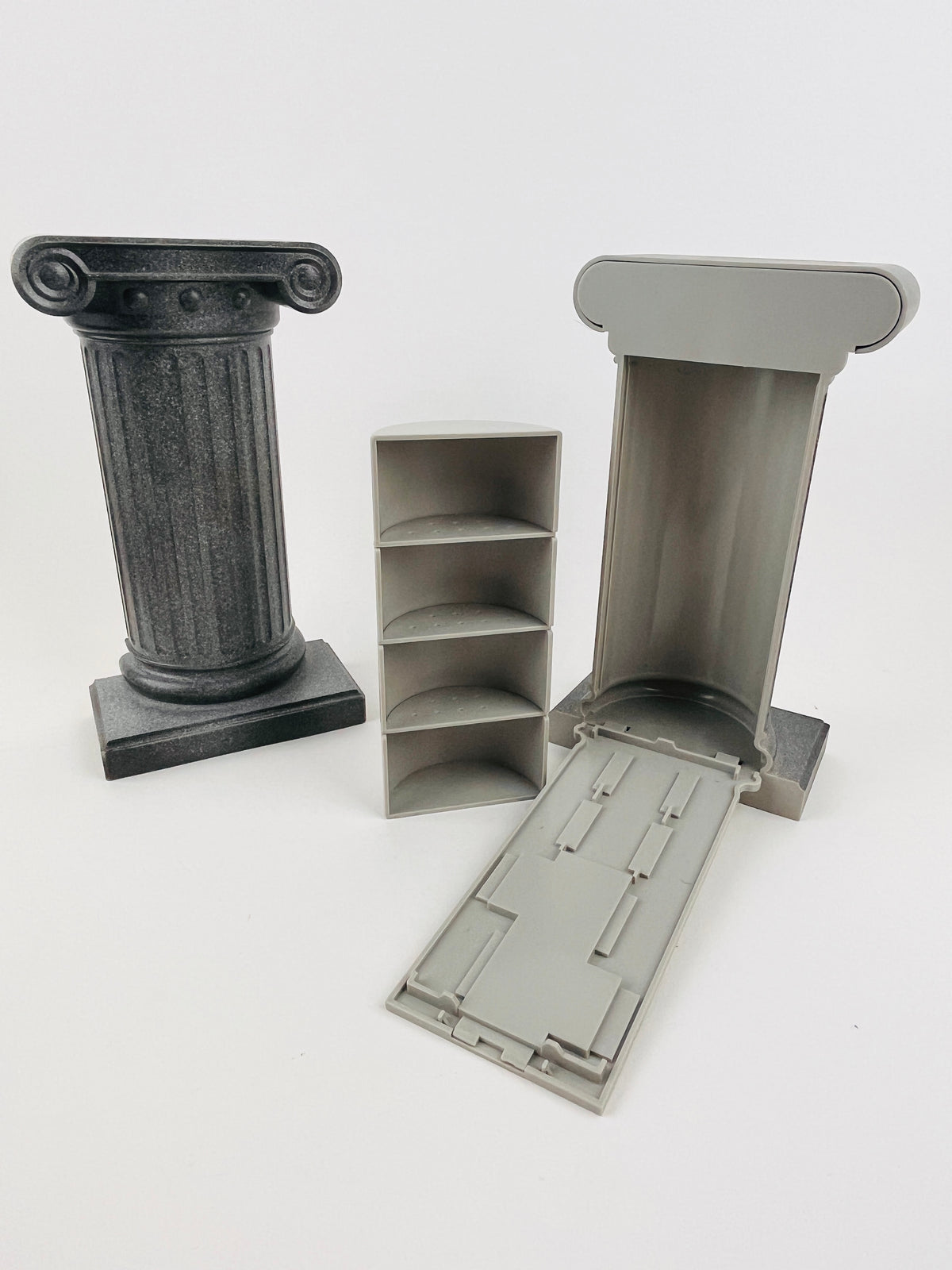 90s Postmodern Column Bookends with Secret Storage