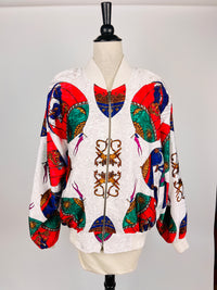 Vintage Satin Bomber Jacket