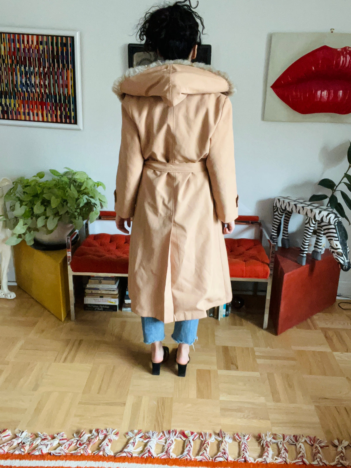 Vintage Jacket with Faux Fur Lining