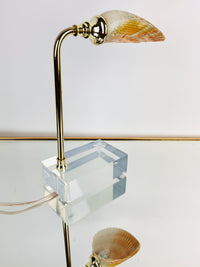 Vintage Lucite and Seashell Lamp
