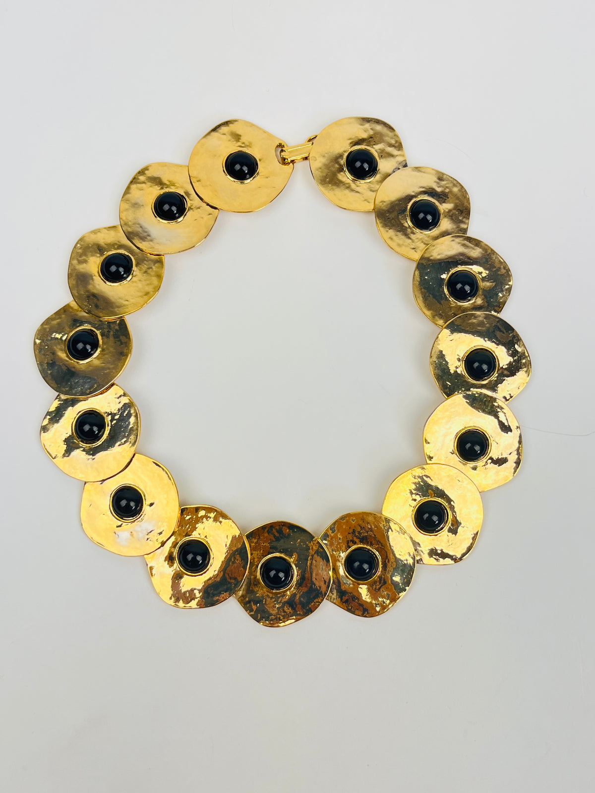 Vintage Hammered Disc Necklace