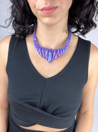 Vintage Italian Purple Plastic Necklace