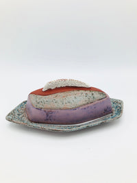 Handmade Art Pottery Butter Dish