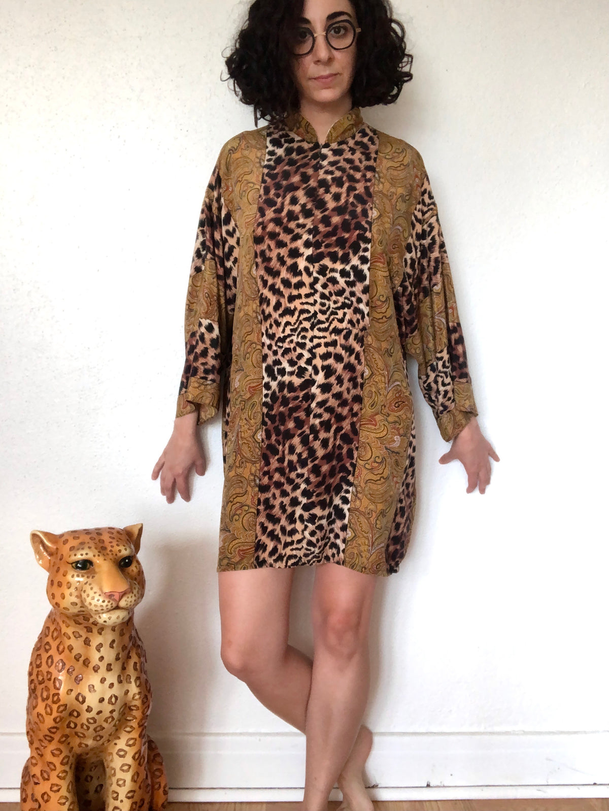 Vintage Animal Print House Dress