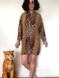 Vintage Animal Print House Dress