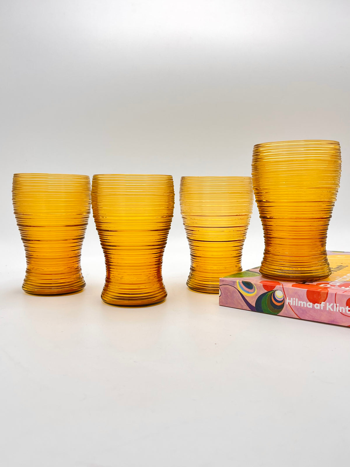 Vintage Amber Plissé Glasses