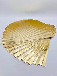 Vintage 80s Deco Metallic Gold Placemats
