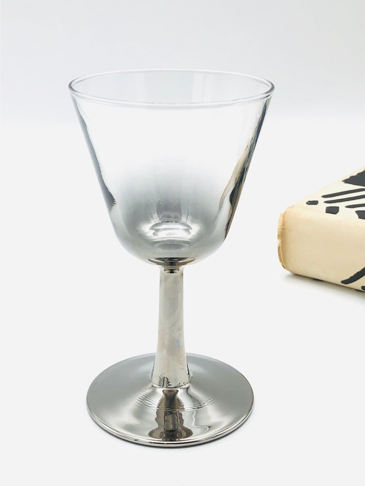 Mid-Century Silver Fade Stemware