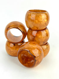 Marbled Lucite Napkin Rings