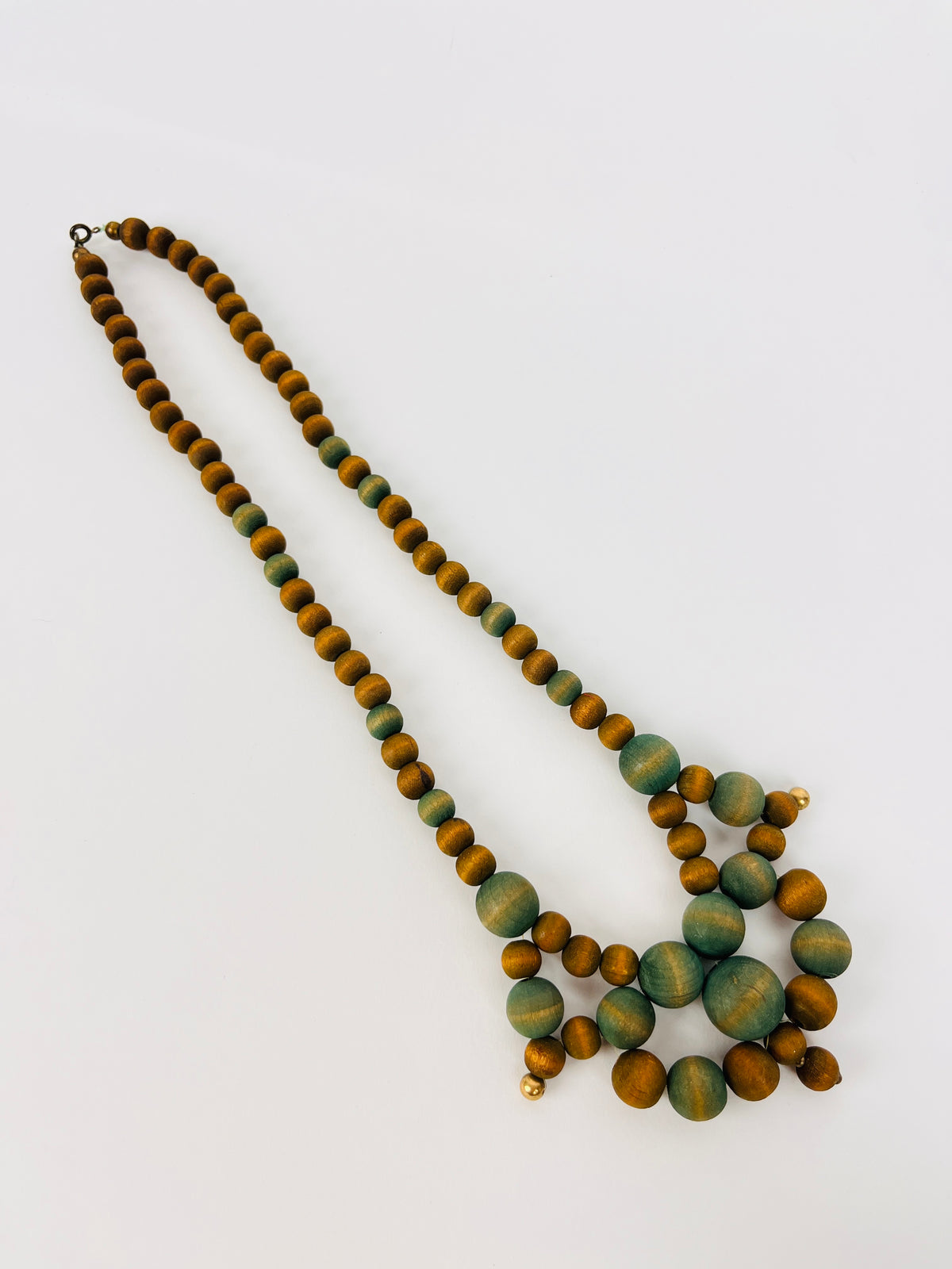 Vintage Wood Bead Necklace