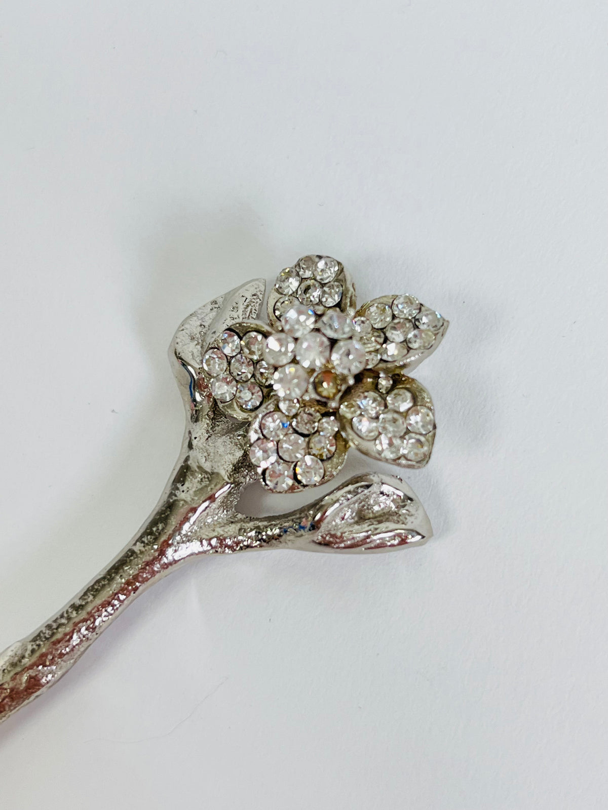 Rhinestone Flower Demitasse Spoons