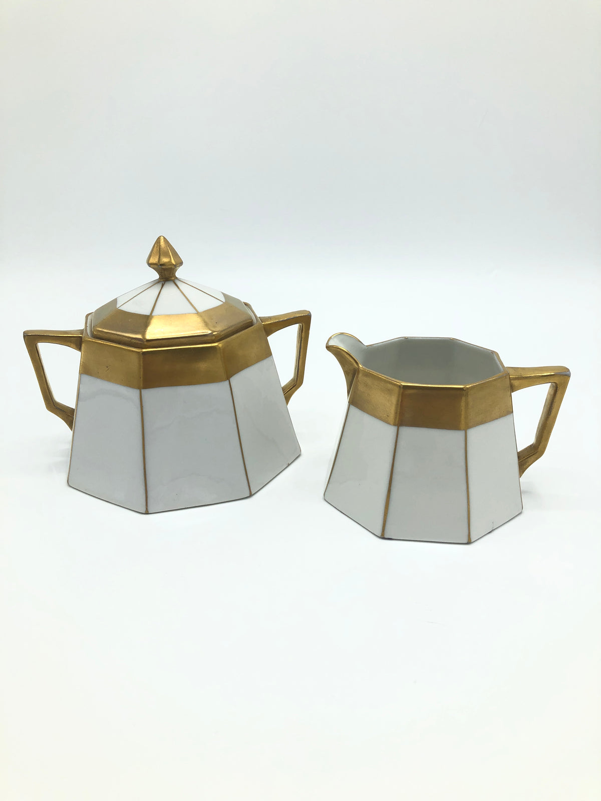 Vintage Art Deco Cream and Sugar Set