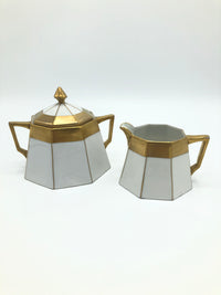 Vintage Art Deco Cream and Sugar Set