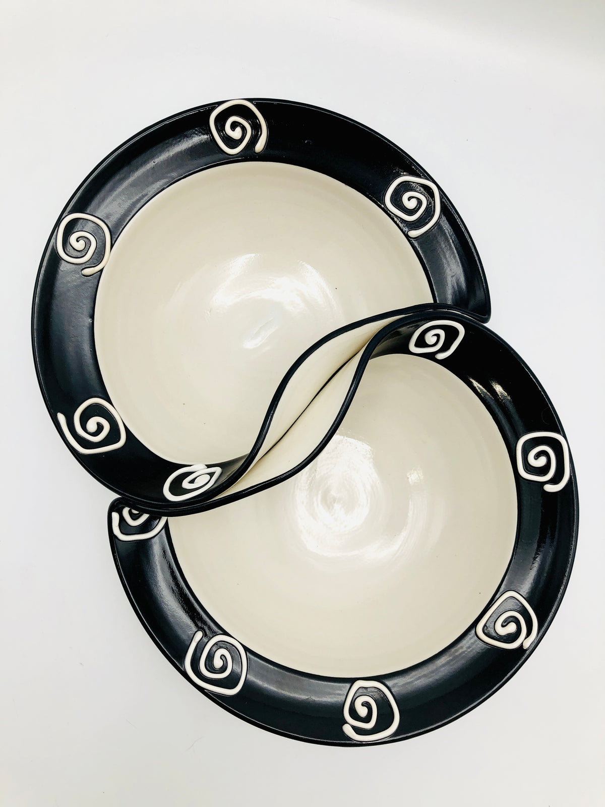 Postmodern Studio Pottery Spiral Bowl