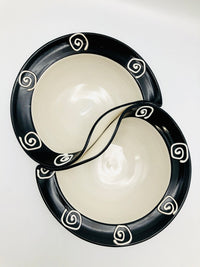 Postmodern Studio Pottery Spiral Bowl