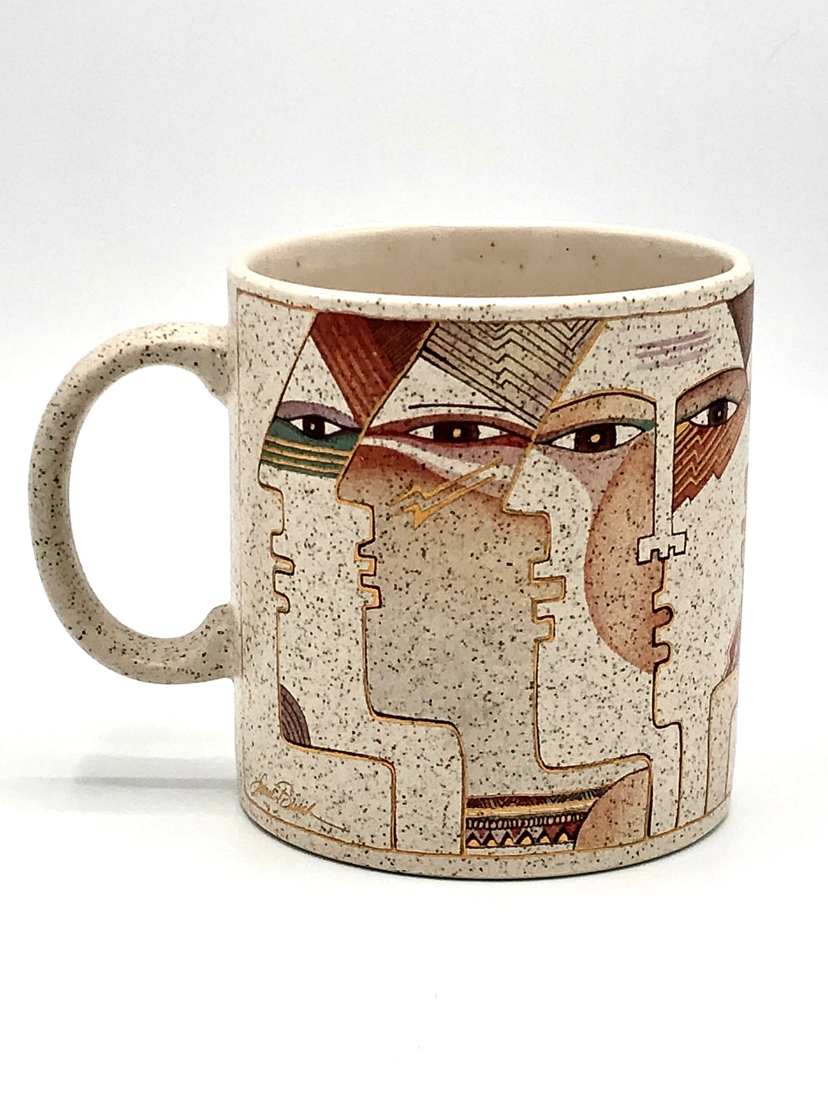 Vintage 90s Interlocking Faces Mug