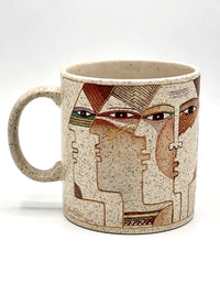 Vintage 90s Interlocking Faces Mug