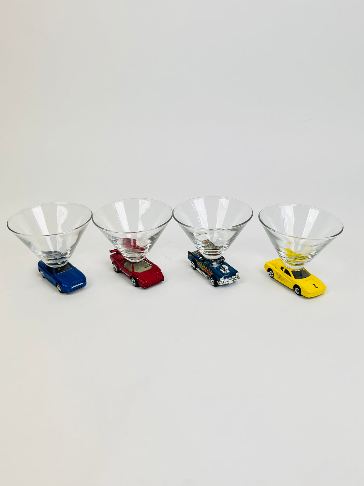 Vintage Matchbox Car Martini Glasses
