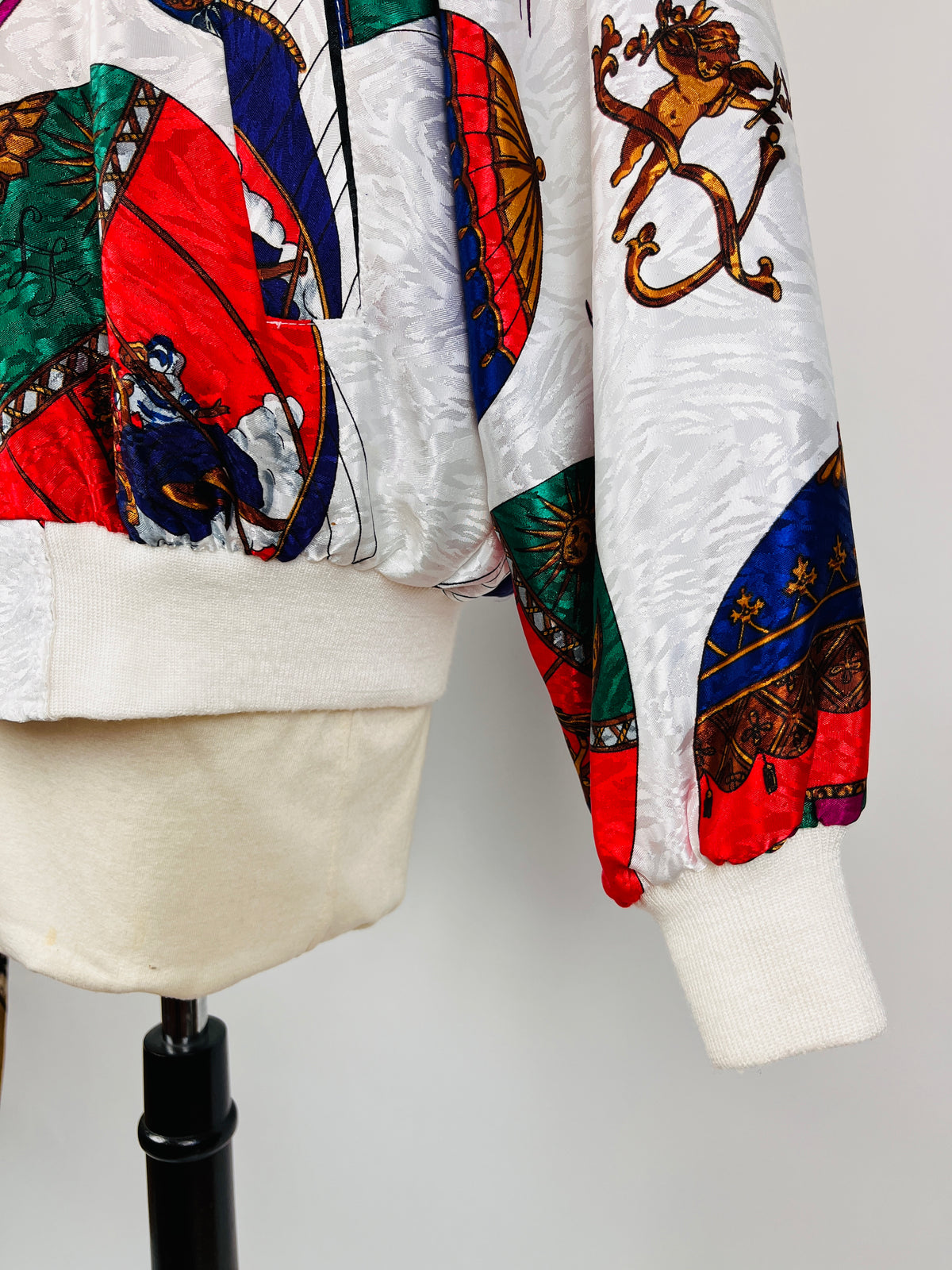 Vintage Satin Bomber Jacket