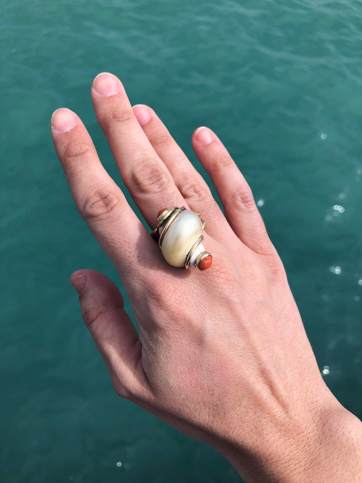 Seaman Schepps 14K Turbo Shell Ring