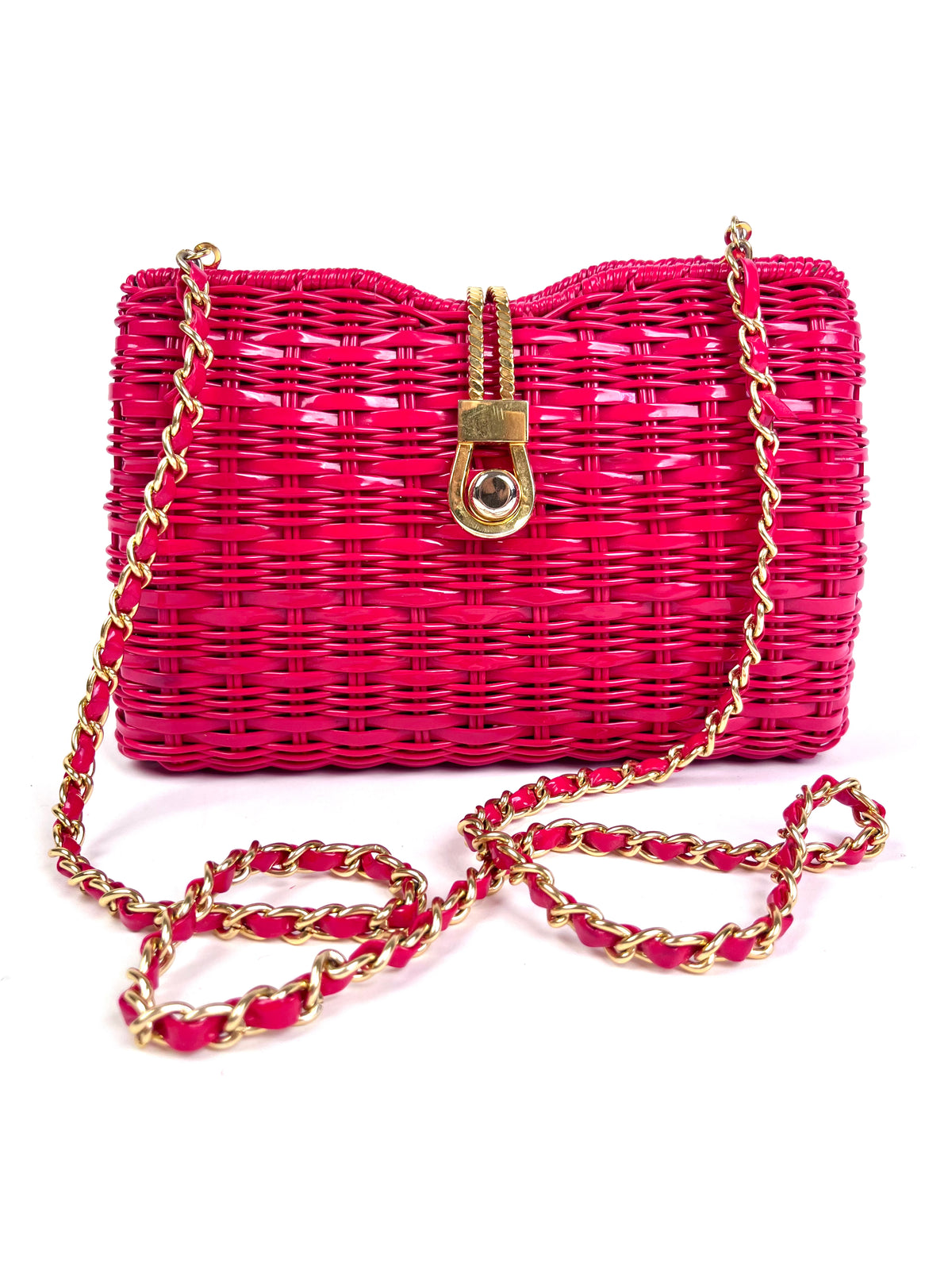 Structured Woven Vinyl Bag