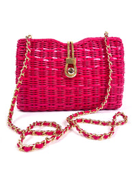 Structured Woven Vinyl Bag