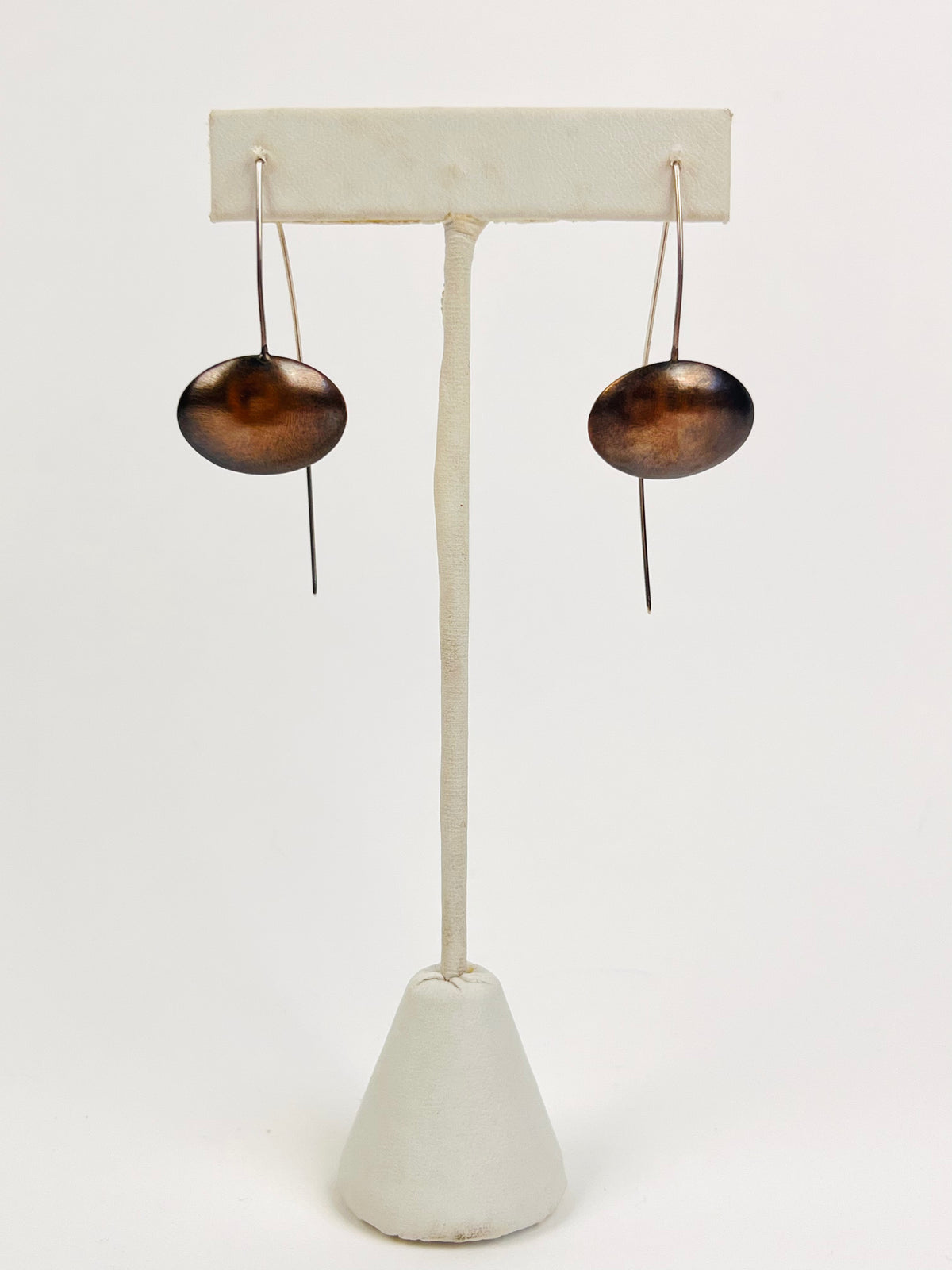 Vintage Bronze & Sterling Modernist Studio Earrings