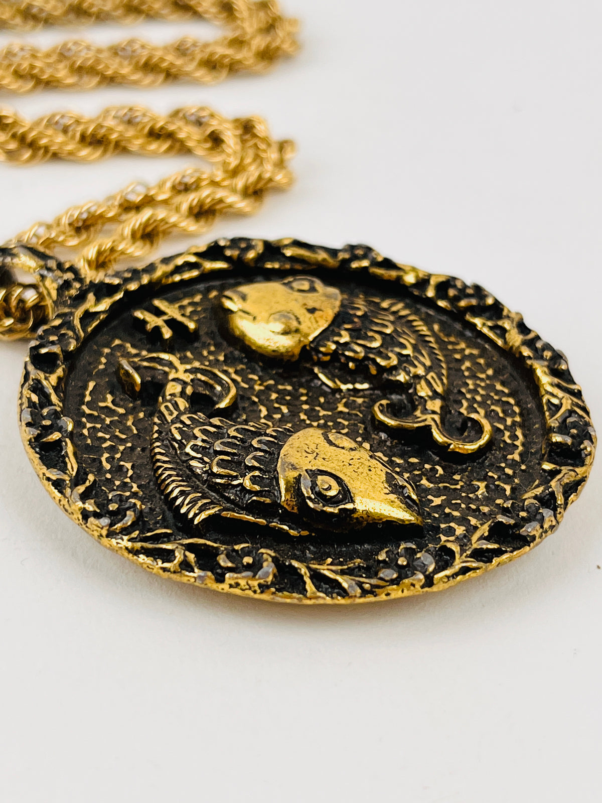 Vintage Pisces Pendant Necklace