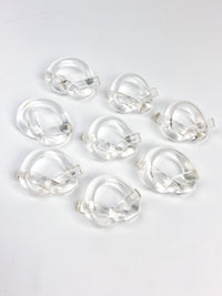 Lucite Knot Napkin Rings, Attributed to Dorothy Thorpe - 8pc