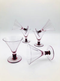 Smokey Amethyst Martini Glasses