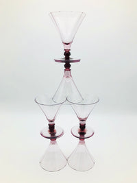 Smokey Amethyst Martini Glasses