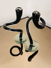 Blown Glass Interlocking Candle Holders