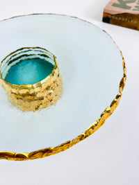 24k Gold-Plated Cake Stand by Annieglass