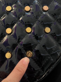 Vintage 80s Vinyl Studded Heart Bag